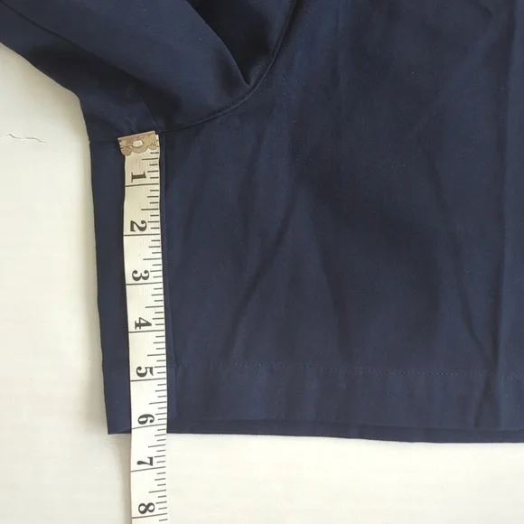 NWT Karen Scott Sport High-Waisted Stretch Belted Shorts 18 Navy Blue Pockets - Picture 15 of 16